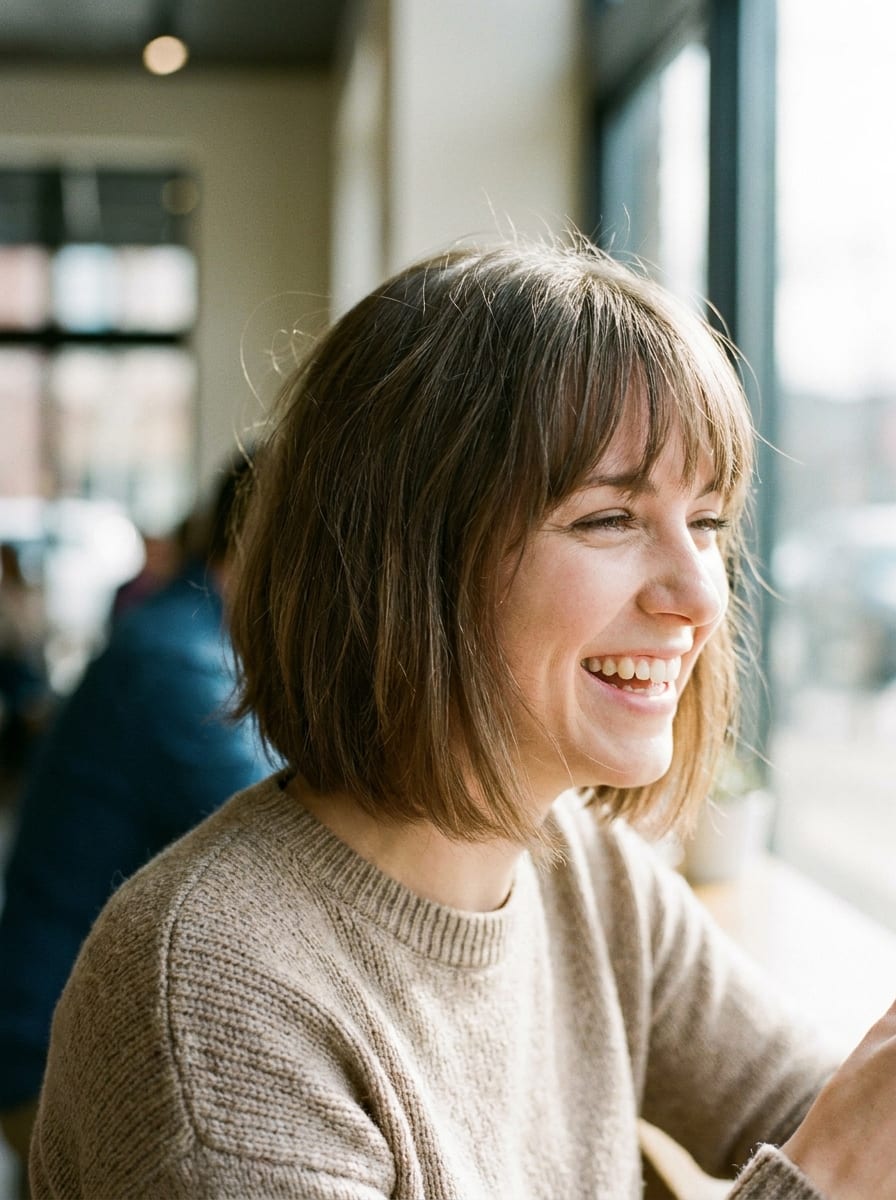 Moderner Everyday Bob mit Pony - Bob mit Pony